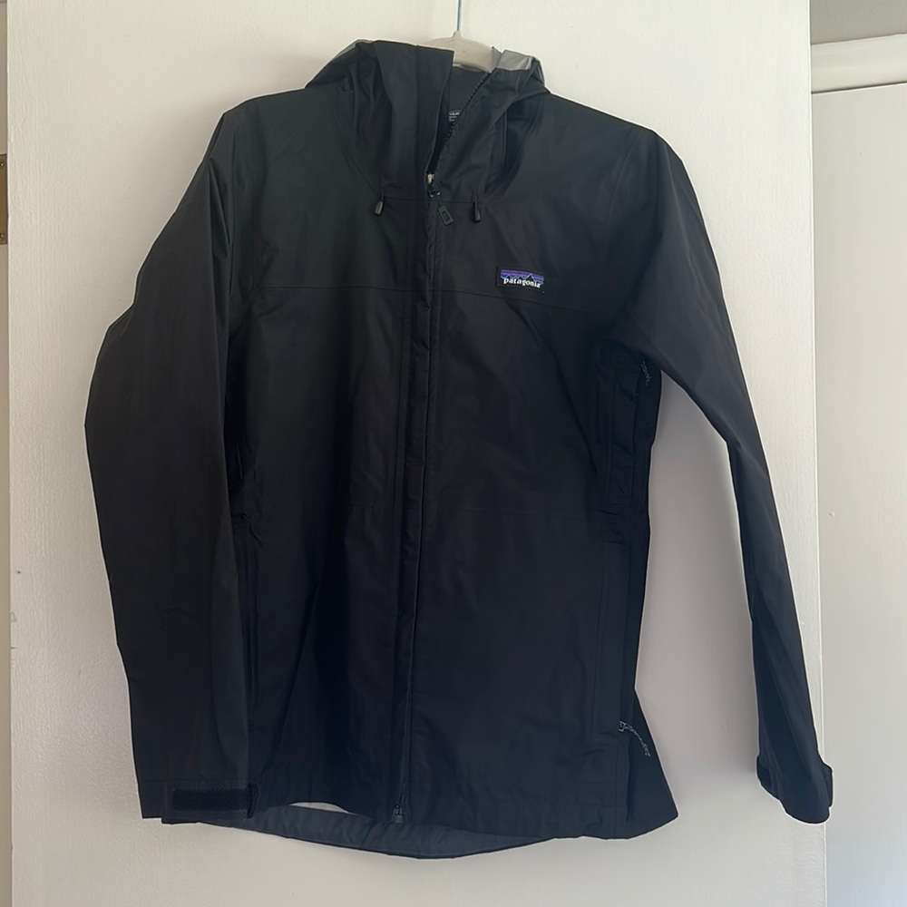Patagonia Black Torrentshell Rain Jacket, Size XS